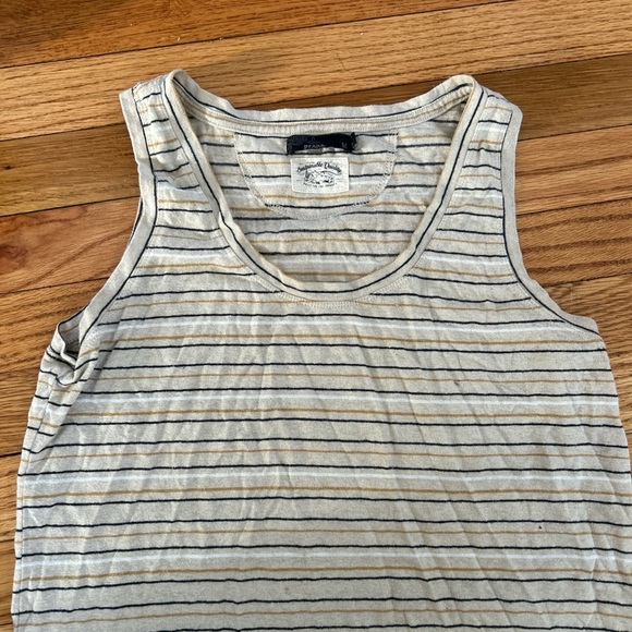Prana Striped Tank Top in Gray and Cream - Picture 4 of 4